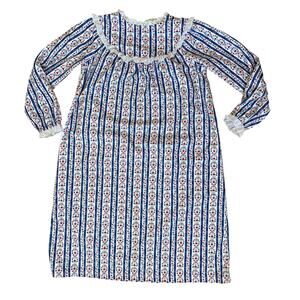 Lanz of Salzburg Girls Tyrolean Flannel Nightgown in Blue Size Large (10/12) NEW